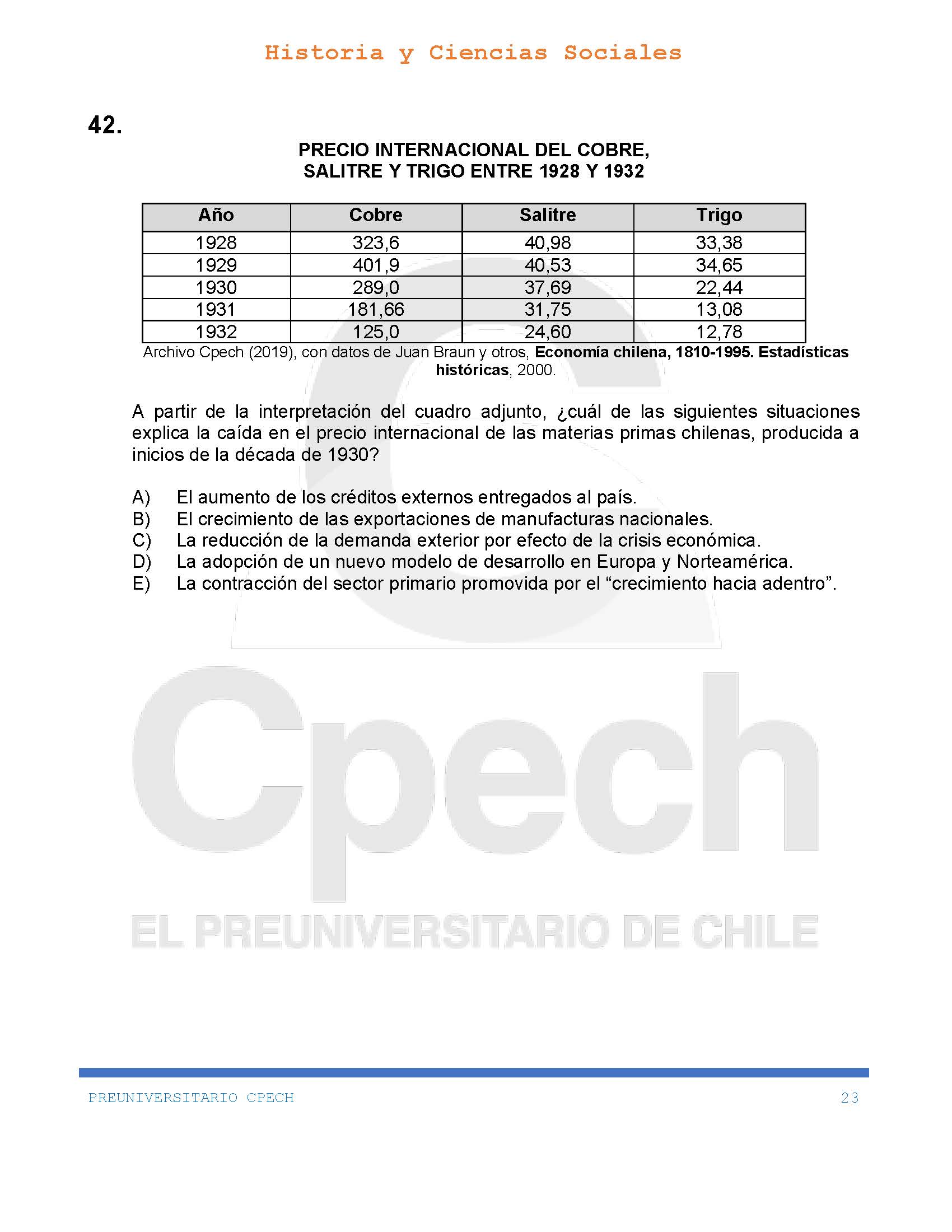 Historia Y Ciencias Sociales PAES 2022